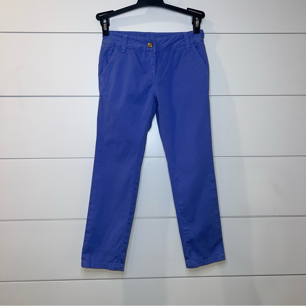Brooks Brothers Girls Pants Size 5 Straight Leg Bright Periwinkle Stretch